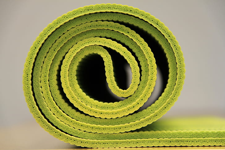 green fabric mat