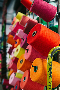 Big colorful Spool of Thread Sewing