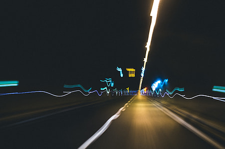 photo of road lights