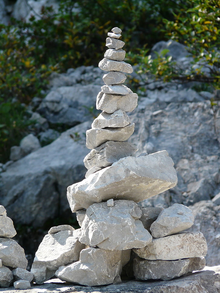 stack of grey rocks