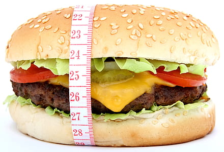 photo of measured burger