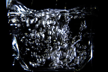 Close-up of Water Splashing Against Black Background