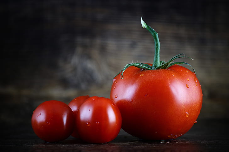 shallow focus of red tomatoes