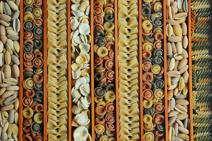 layered uncooked pasta