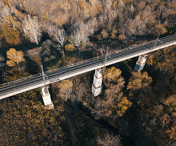 aerial photography of white train rail
