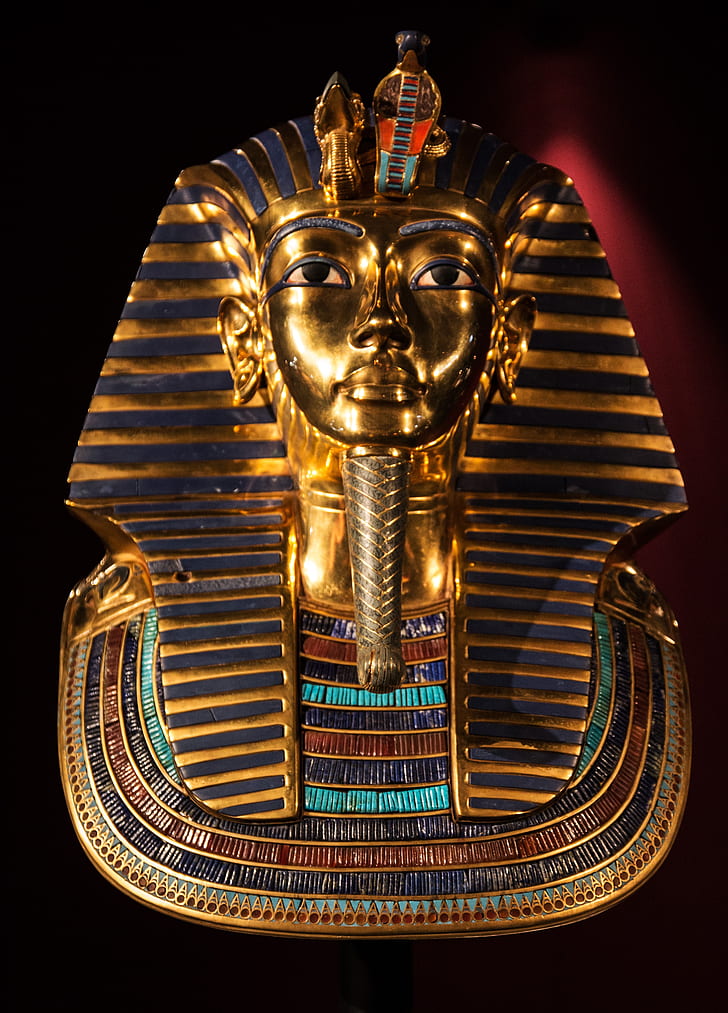 gold pharaoh headbust