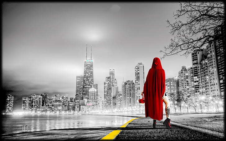 selective photo of person wearing red hood