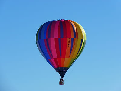 multicolored hot air balloon on air during daytime