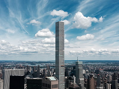 bird's eye view of white concrete high-rise building