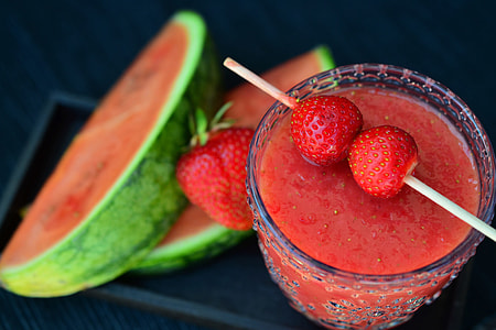 Strawberry and water melon smoothie