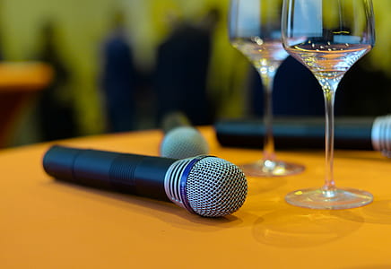 Photo of Wireless Microphones on Top of the Table