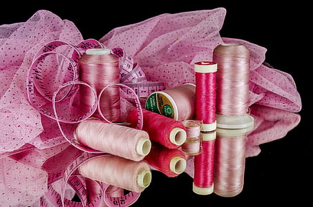 pink yarn roll lot