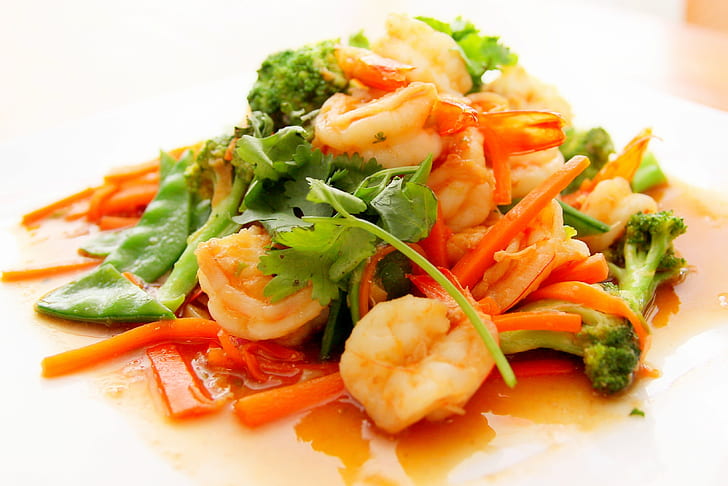 sweet & sour shrimp dish