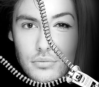 man and woman face photo manipulation