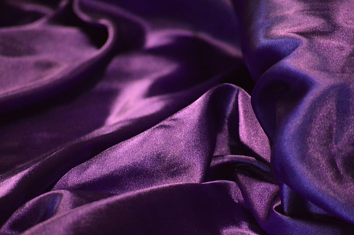 purple satin textile