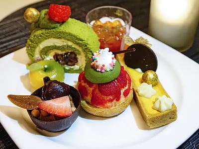 assorted pastry on white ceramic plate
