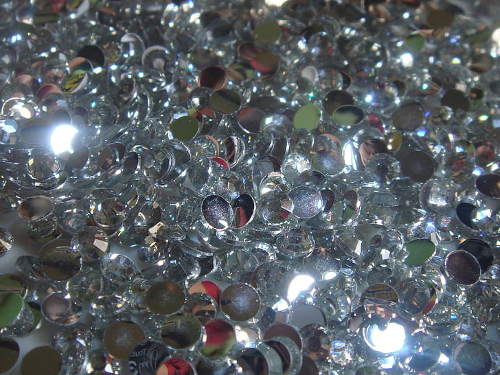 closeup of silver jewelry bead lot