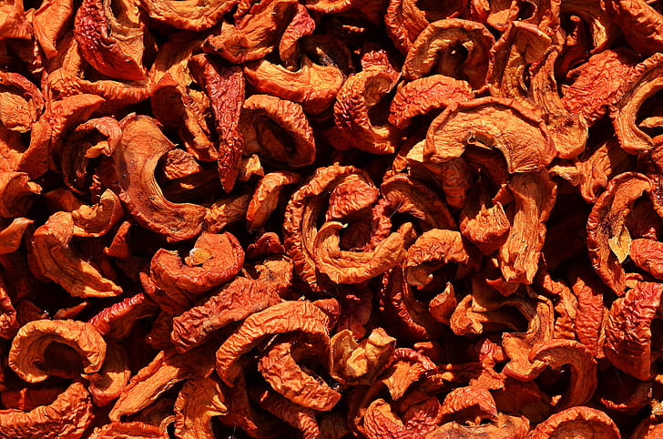 brown dried fruits