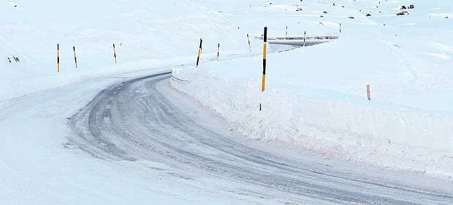 road covered with snow