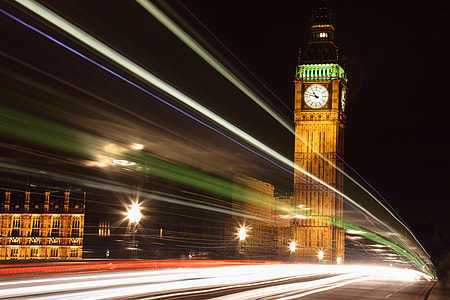 time lapse photo of Big Ben in London