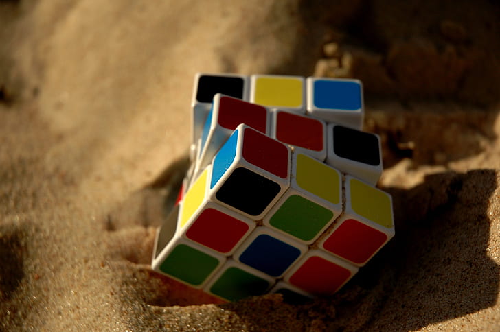 3x3 Rubik's cube on sand