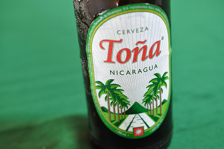 closeup photo of Tona Nicaragua bottle