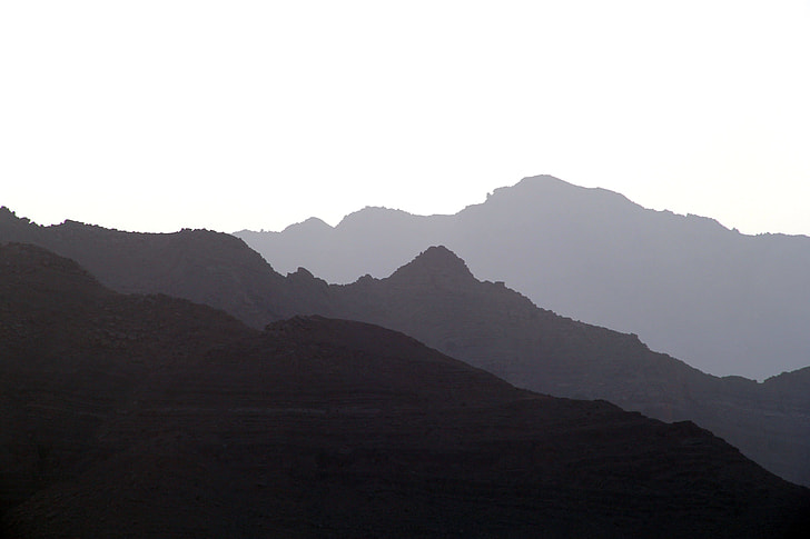 photo of silhouette mountains