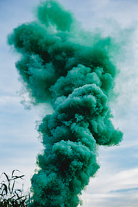 Green smoke bomb