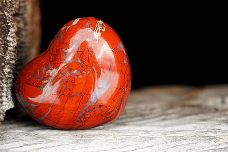 red ceramic heart ornament