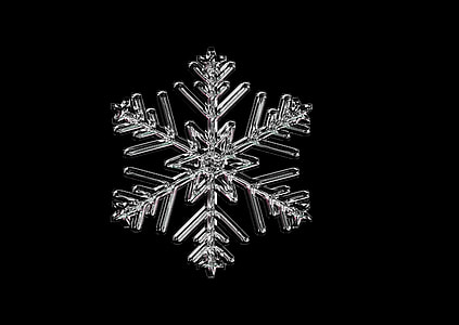 clear glass snowflake