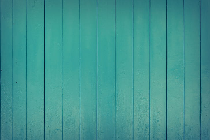 blue wooden fence