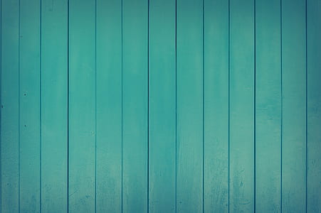 blue wooden fence