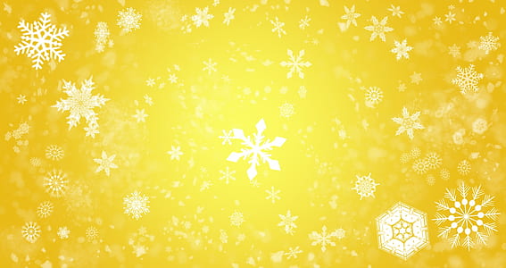 snowflake illustration with yellow background