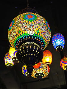 black stained glass lamps