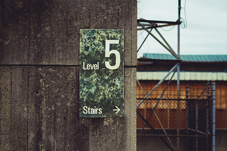 Level 5 Stairs signage