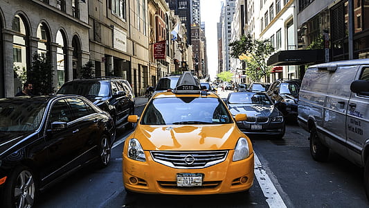yellow Cadillac cab