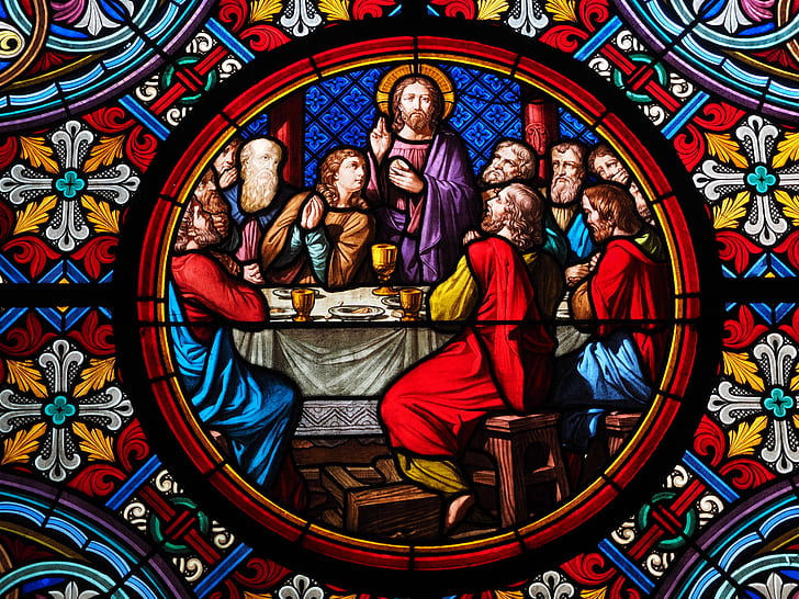 The Last Supper stained glass decoration