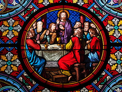 The Last Supper stained glass decoration