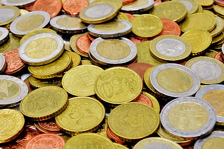 closeup photo of round coins