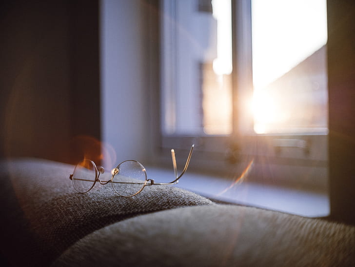 eyeglasses with silver frames
