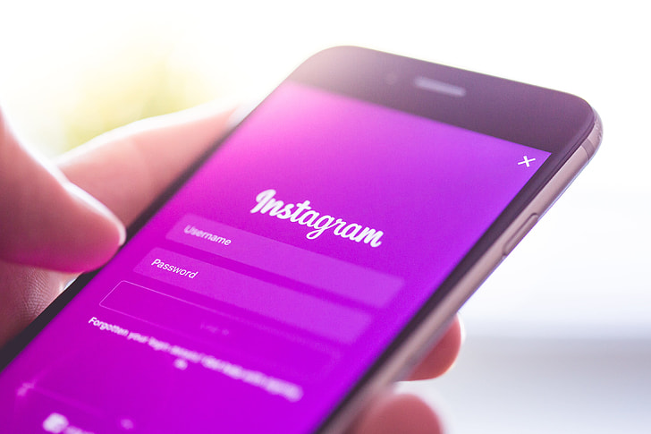 Royalty-Free photo: Instagram App Login Splash Screen Logo on iPhone - PickPik