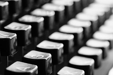 black typewriter keys