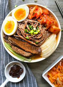 Beef  Naengmyeon  with  Kimchi  by. CharmingChef