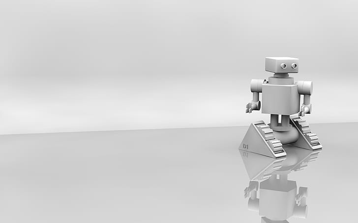 grey metal robot