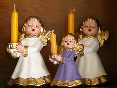 three angels ceramic figurine decors