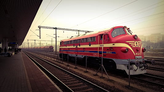 Red Train during Daylight