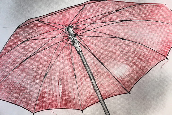 HOW TO DRAW a Colorful Umbrella - coloring with markers - YouTube