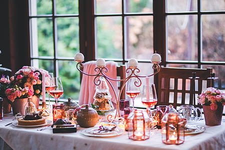 photo of table filled with home decors