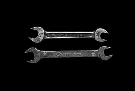 two open-end wrenches
