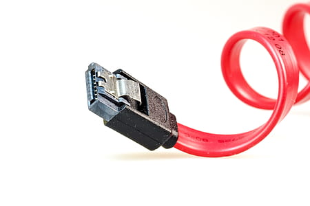 Red and Black Usb Sync Cable